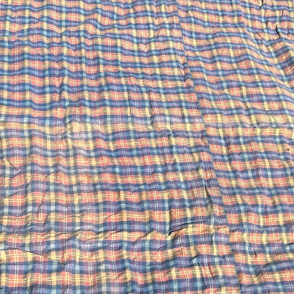 Stairway To Heaven Antique Quilt Wool/Flannel 61”Wx80”L Crazy Quilt Cottagecore